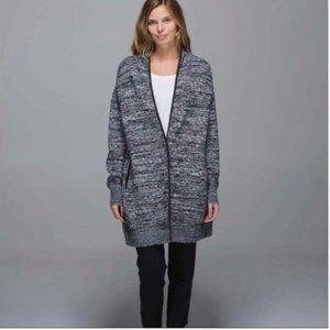 Lululemon Cardi All Day Grey/ Black and White Size L/XL